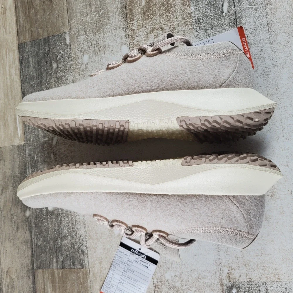 Allbirds Wool Dasher 2 Mizzle Mens Shoes Sz 9 Rugged Beige Stony Cream Sneakers